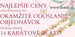 Najlepšie zľavy na zlaté šperky zo 14k zlata Korai