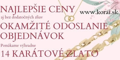 Najlepšie zľavy na zlaté šperky zo 14k zlata Korai