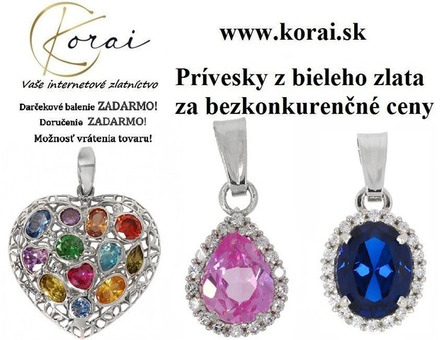 Prívesky z bieleho zlata Korai - 1/3
