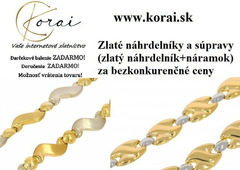 Zlaté náhrdelníky a súpravy (zlatý náhrdelník + zlatý náramok) Korai